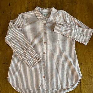 Garnet Hill Long Sleeve Organic Pima Cotton Shirt